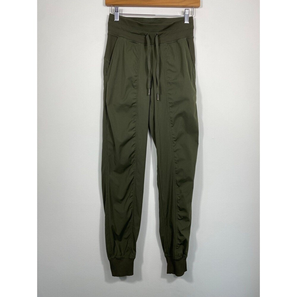 Lululemon Dance Studio Mid Rise Jogger Olive Green Size 2